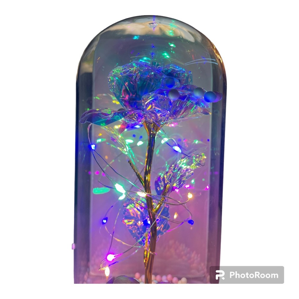 Crystal Galaxy rose in the glass - Picture 4 of 5